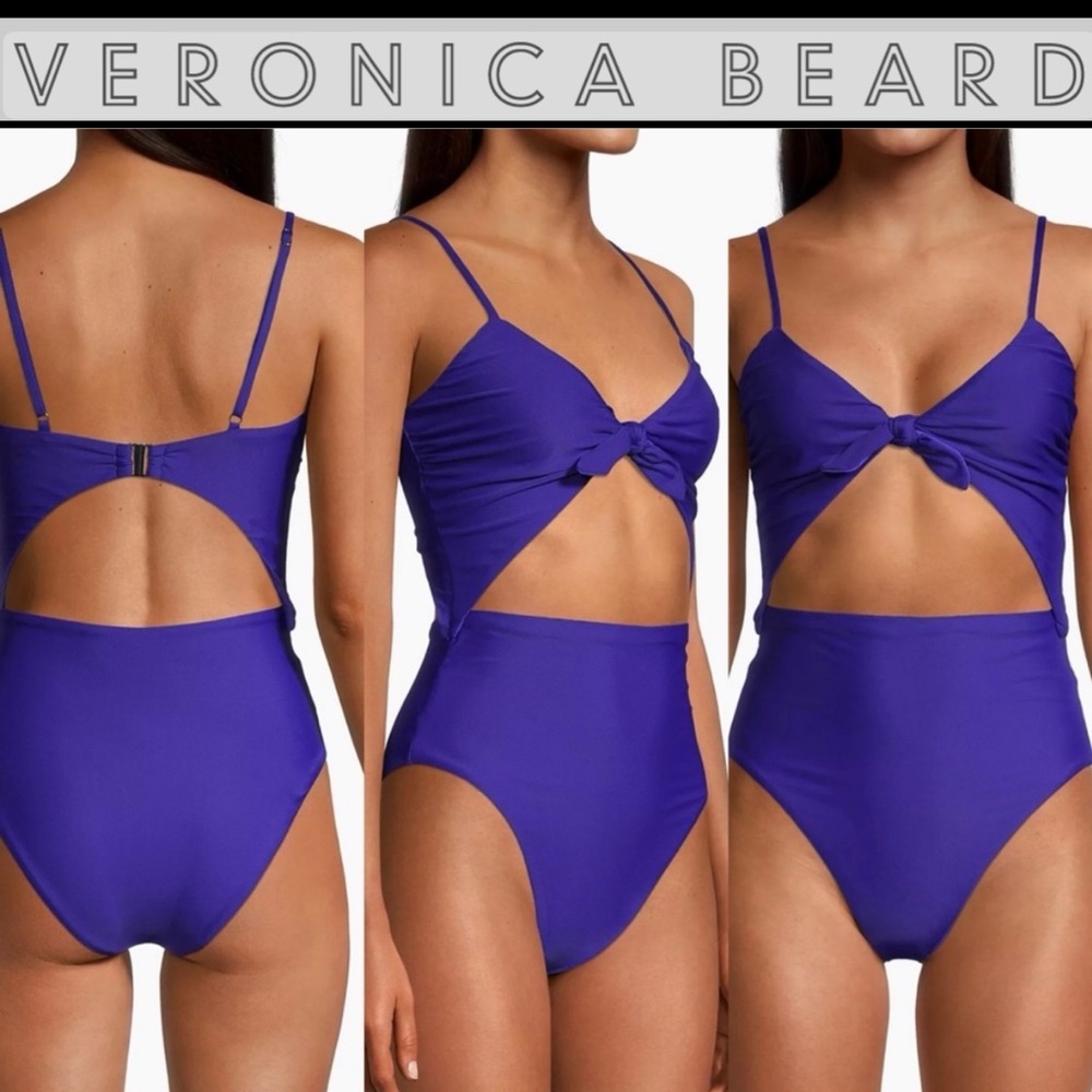 NWOT All One-Piece
Veronica Beard
Aniston Cut-Out One-Piece Swimsuit SizeM $298